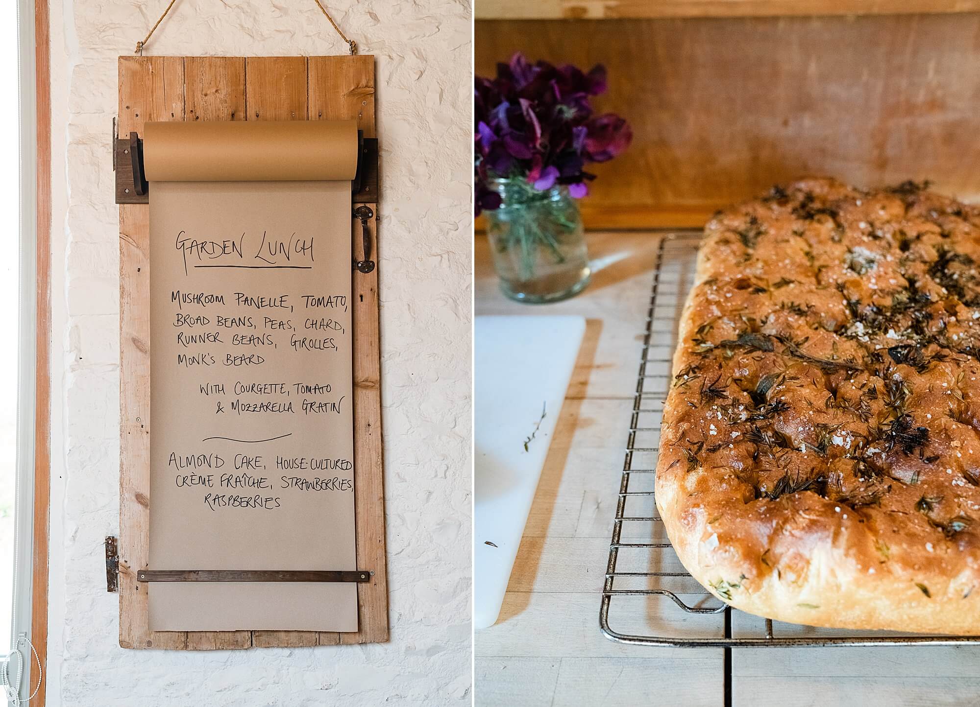 focaccia and lunch menu at river cottage hq dining
